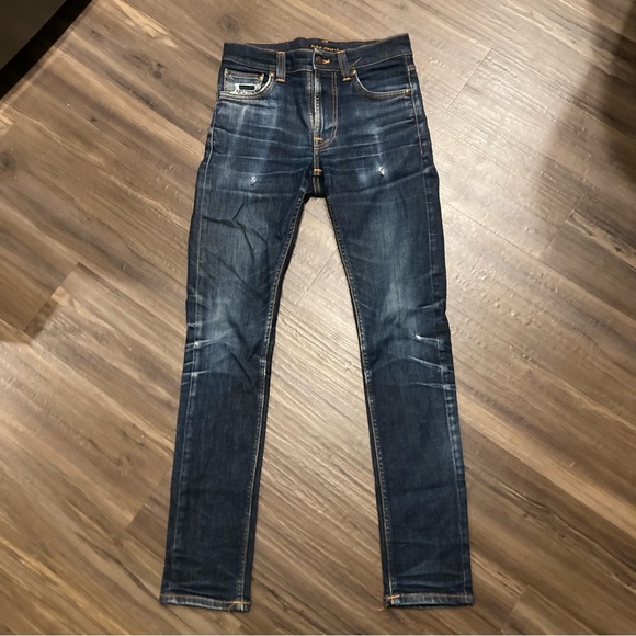 Two Pairs Worn Nudie Jeans - Picture 8 of 12